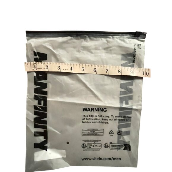 19~Mix Shein MANFINITY Clear Plastic Zipper Bags Reusable Storage For Clothing - Picture 2 of 7